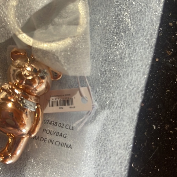 Coach Rose Gold Teddy Bear Key Chain - Picture 6 of 6